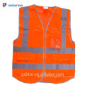 EN ISO Reißverschluss Hi Vis Jacket Neon Orange ANSI / ISEA Warnschutz Reflektierende Sicherheit Multi Pocket Work Weste Herren Workwear
